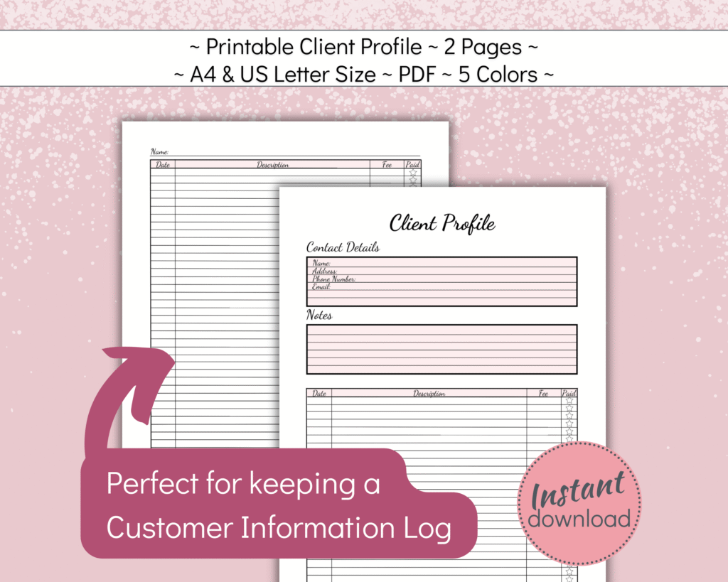 Printable Client Profile