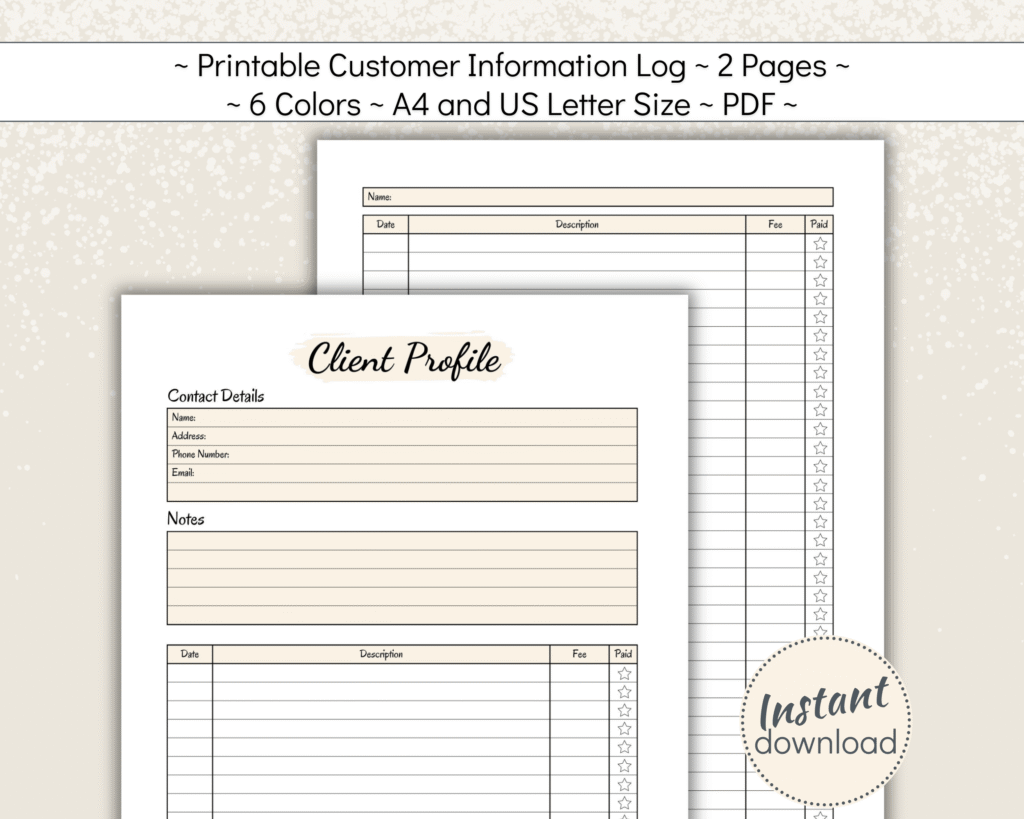 Client Profile for Small Beauty Business